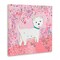 Stupell Industries Lola Pink Floral Puppy Canvas, design by Clare Tupper